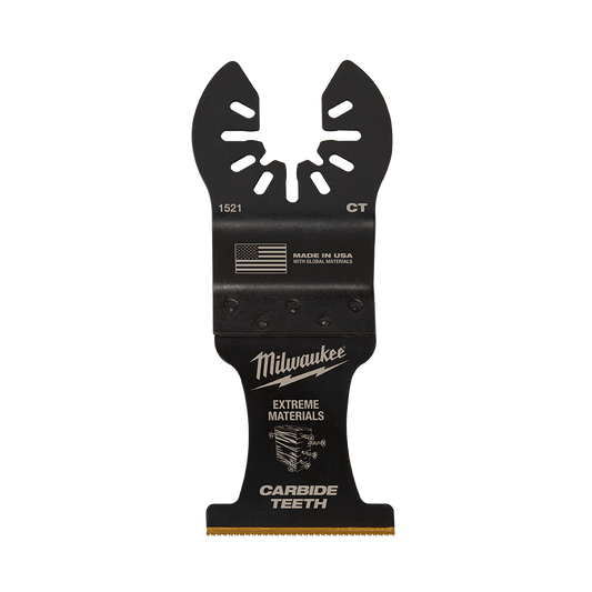 Milwaukee 35mm (1-3/8") Extreme Material Titanium Enhanced Carbide Teeth Blade, Open-Lok™ - 49251521 - Available at Power Tool Specialists, Carlton, Victoria, Australia.