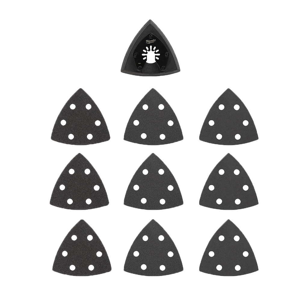 Milwaukee 89mm (3 1/2") Open-Lok™ Sanding Pad & Paper Variety, Open-Lok™ - 49252009 - Available at Power Tool Specialists, Carlton, Victoria, Australia.