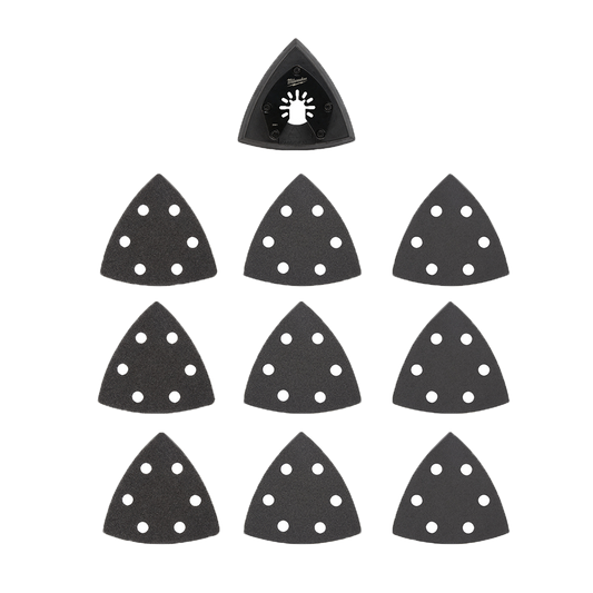 Milwaukee 89mm (3 1/2") Open-Lok™ Sanding Pad & Paper Variety, Open-Lok™ - 49252009 - Available at Power Tool Specialists, Carlton, Victoria, Australia.