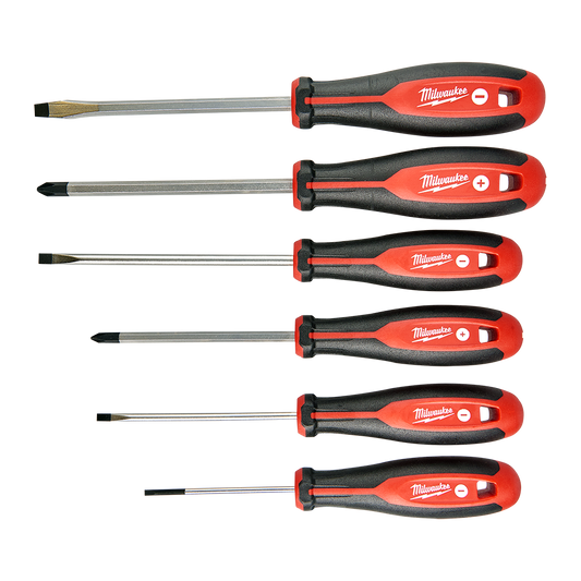 Milwaukee 6 Piece Screwdriver Set - 4932471807 - Available at Power Tool Specialists, Carlton, Victoria, Australia.