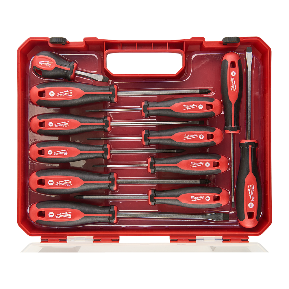 Milwaukee 12 Piece Screwdriver Set - 4932472003 - Available at Power Tool Specialists, Carlton, Victoria, Australia.