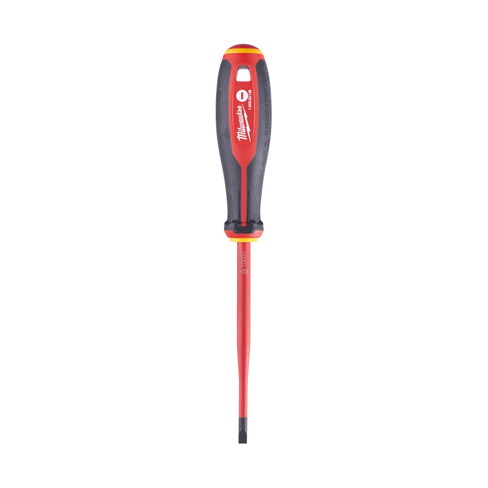 Milwaukee VDE Screwdriver Slotted 1.0mm x 5.5mm x 125mm - 4932478716 - Available at Power Tool Specialists, Carlton, Victoria, Australia.
