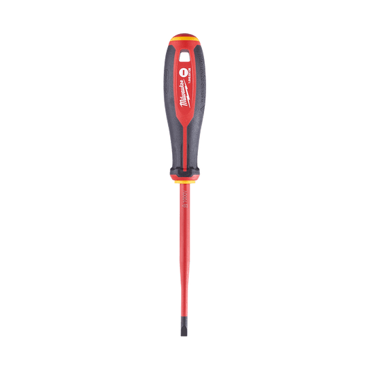 Milwaukee VDE Screwdriver Slotted 1.0mm x 5.5mm x 125mm - 4932478716 - Available at Power Tool Specialists, Carlton, Victoria, Australia.