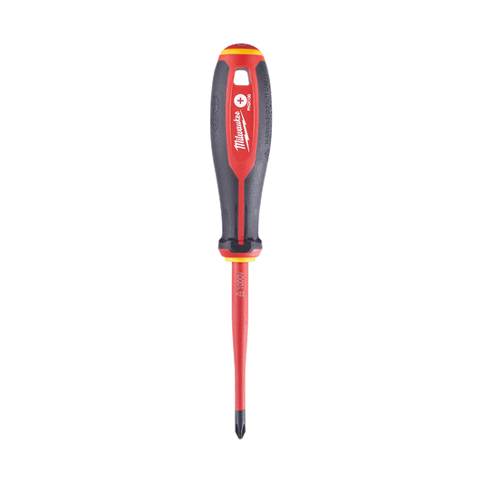 Milwaukee VDE Screwdriver PH2 x 100mm - 4932478722 - Available at Power Tool Specialists, Carlton, Victoria, Australia.