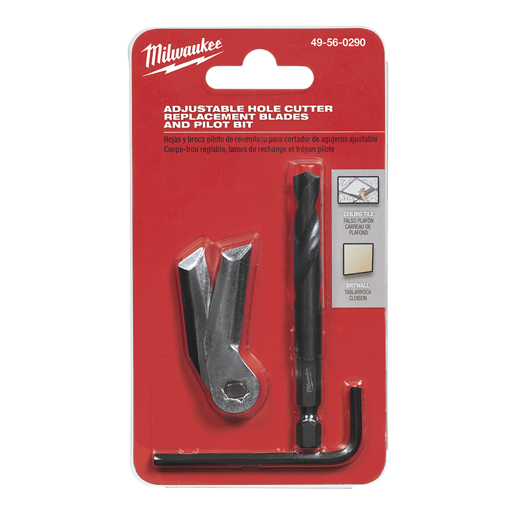 Milwaukee Adjustable Hole Cutter Blade & Pilot Set - 49560290 - Available at Power Tool Specialists, Carlton, Victoria, Australia.