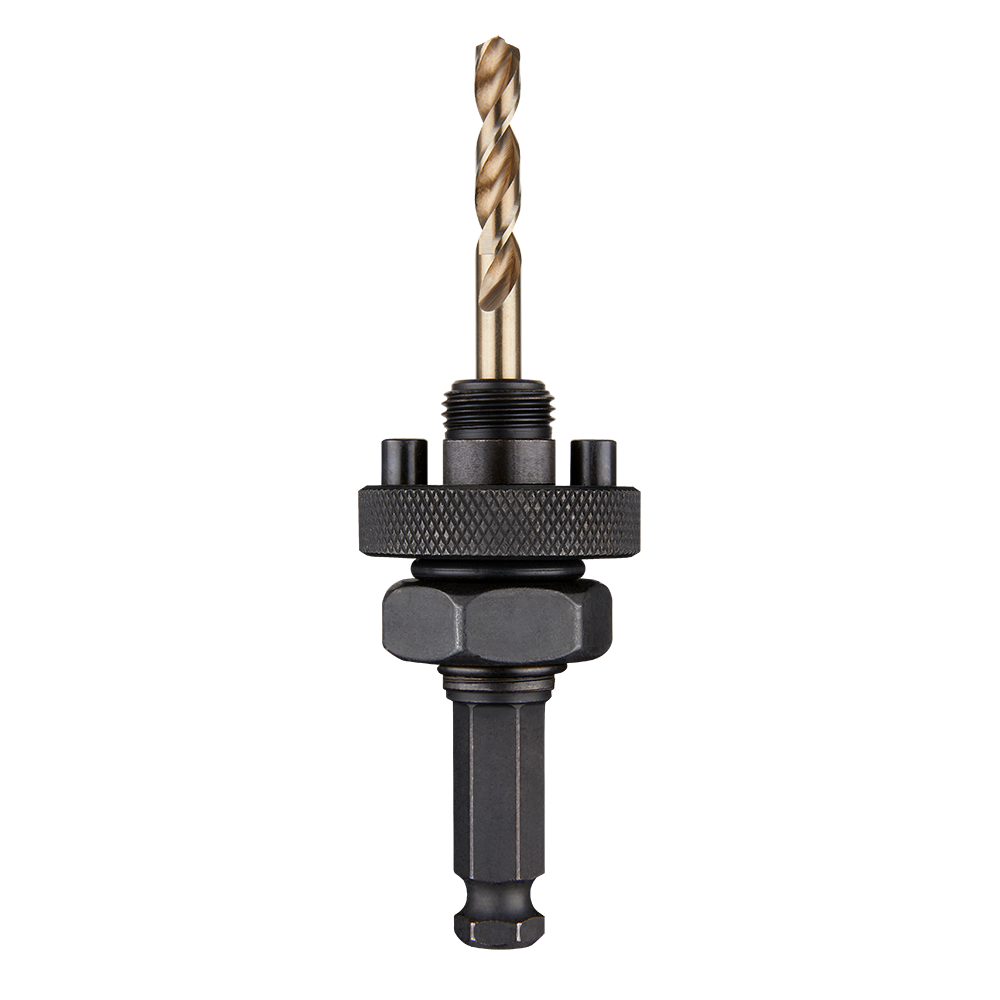 Milwaukee Hole Dozer™ with Carbide Teeth Hole Saw Large Quick-Change Arbor with Cobalt Pilot Bit 11.11mm 7/16" Shank - 32mm-175mm - 49567115 - Available at Power Tool Specialists, Carlton, Victoria, Australia.