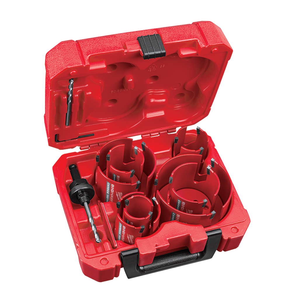 Milwaukee BIG HAWG™ with CARBIDE TEETH 10PCE GENERAL PURPOSE - 49569298 - Available at Power Tool Specialists, Carlton, Victoria, Australia.