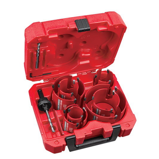 Milwaukee BIG HAWG™ with CARBIDE TEETH 10PCE GENERAL PURPOSE - 49569298 - Available at Power Tool Specialists, Carlton, Victoria, Australia.