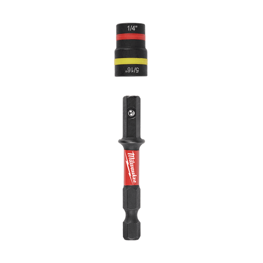 Milwaukee SHOCKWAVE™ QUIK-CLEAR 2-in-1 Magnetic Nut Driver 1/4” and 5/16” - 49664541 - Available at Power Tool Specialists, Carlton, Victoria, Australia.