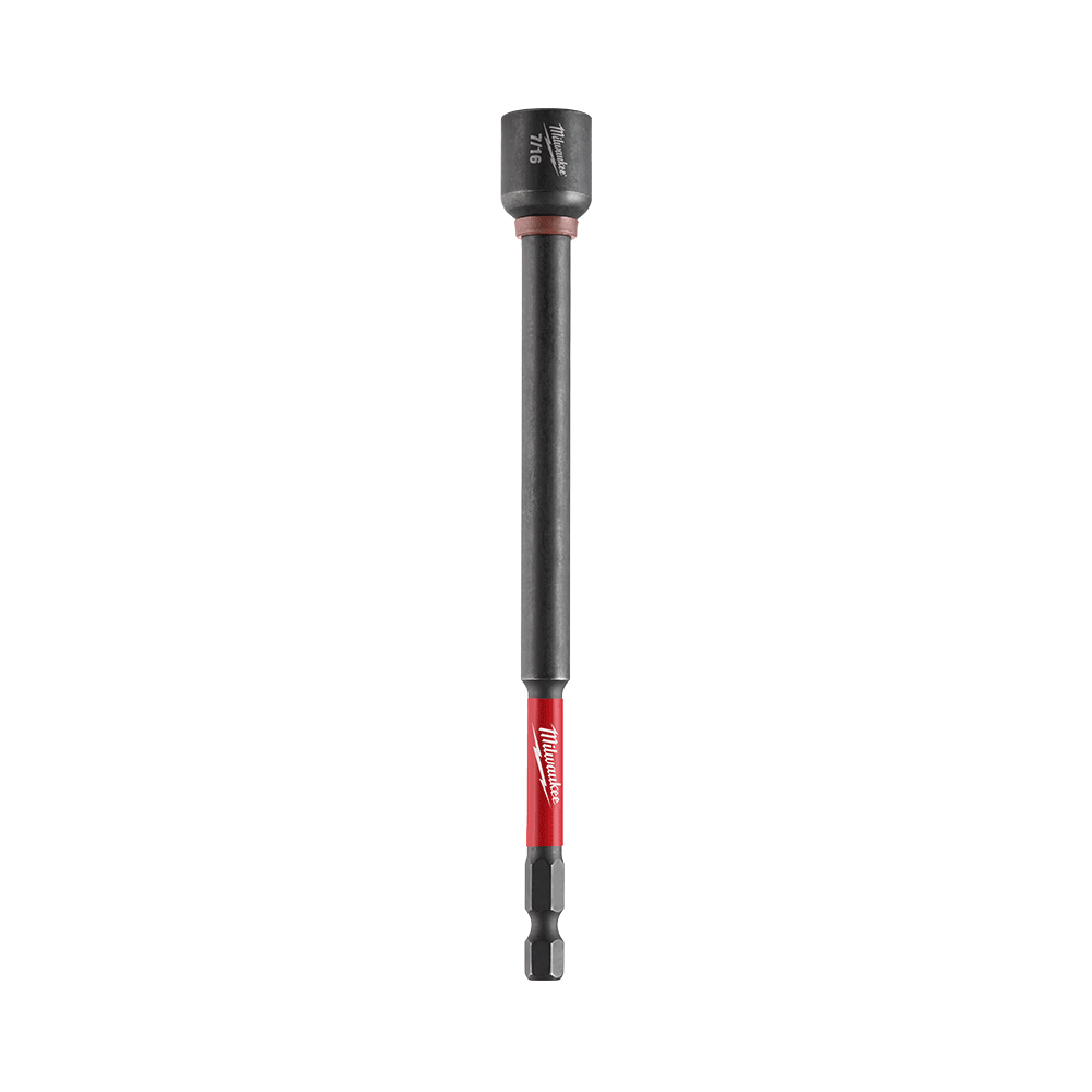 Milwaukee SHOCKWAVE™ Power Bit Magnetic Nut Driver 7/16" x 150mm (6") - 49664586 - Available at Power Tool Specialists, Carlton, Victoria, Australia.