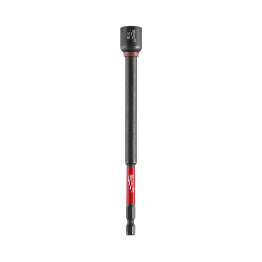 Milwaukee SHOCKWAVE™ Power Bit Magnetic Nut Driver 7/16" x 150mm (6") - 49664586 - Available at Power Tool Specialists, Carlton, Victoria, Australia.