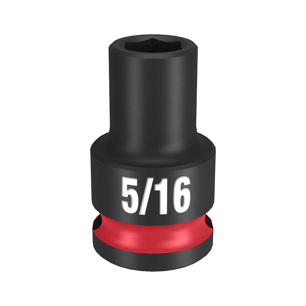 Milwaukee SHOCKWAVE™ 3/8" Drive 5/16" Standard 6 Point Impact Socket - 49666102 - Available at Power Tool Specialists, Carlton, Victoria, Australia.