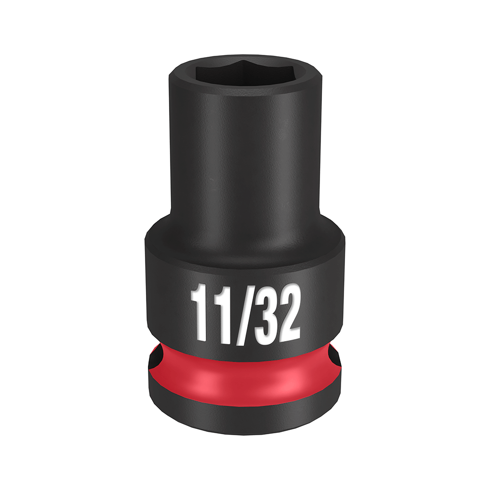 Milwaukee SHOCKWAVE™ 3/8" Drive 11/32" Standard 6 Point Impact Socket - 49666103 - Available at Power Tool Specialists, Carlton, Victoria, Australia.