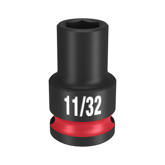 Milwaukee SHOCKWAVE™ 3/8" Drive 11/32" Standard 6 Point Impact Socket - 49666103 - Available at Power Tool Specialists, Carlton, Victoria, Australia.