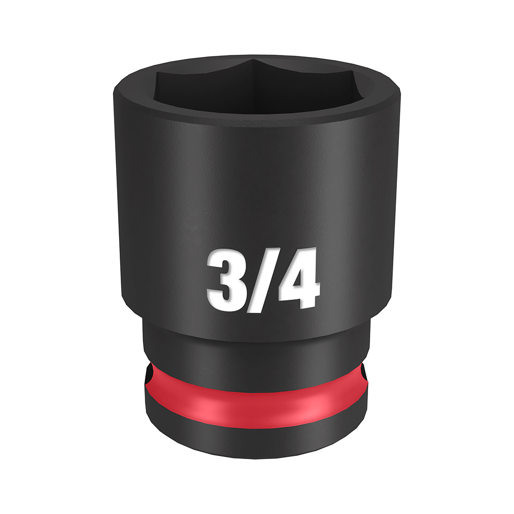Milwaukee SHOCKWAVE™ 3/8" Drive 3/4" Standard 6 Point Impact Socket - 49666110 - Available at Power Tool Specialists, Carlton, Victoria, Australia.