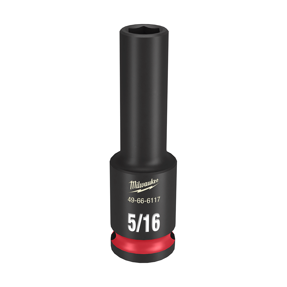 Milwaukee SHOCKWAVE™ 3/8" Drive 5/16" Deep 6 Point Impact Socket - 49666117 - Available at Power Tool Specialists, Carlton, Victoria, Australia.
