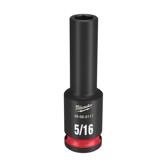 Milwaukee SHOCKWAVE™ 3/8" Drive 5/16" Deep 6 Point Impact Socket - 49666117 - Available at Power Tool Specialists, Carlton, Victoria, Australia.