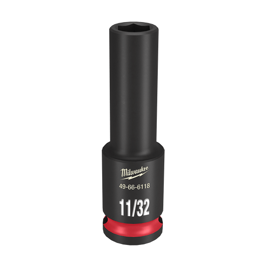Milwaukee SHOCKWAVE™ 3/8" Drive 11/32" Deep 6 Point Impact Socket - 49666118 - Available at Power Tool Specialists, Carlton, Victoria, Australia.