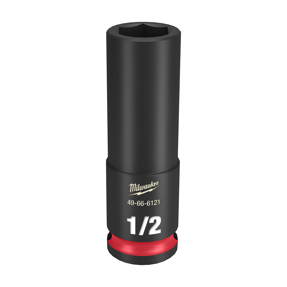 Milwaukee SHOCKWAVE™ 3/8" Drive 1/2" Deep 6 Point Impact Socket - 49666121 - Available at Power Tool Specialists, Carlton, Victoria, Australia.