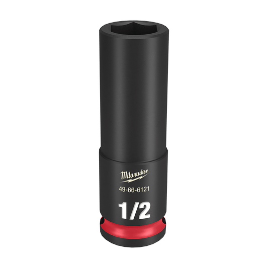 Milwaukee SHOCKWAVE™ 3/8" Drive 1/2" Deep 6 Point Impact Socket - 49666121 - Available at Power Tool Specialists, Carlton, Victoria, Australia.