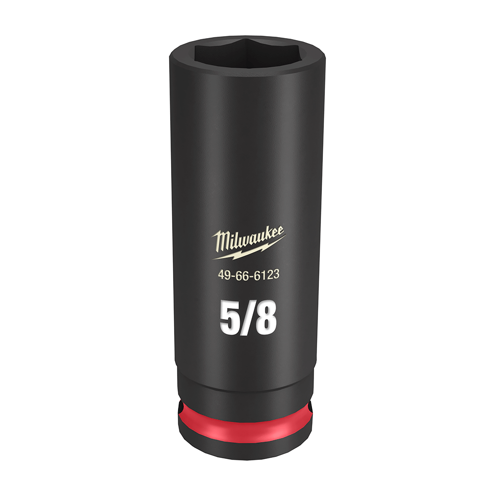 Milwaukee SHOCKWAVE™ 3/8" Drive 5/8" Deep 6 Point Impact Socket - 49666123 - Available at Power Tool Specialists, Carlton, Victoria, Australia.