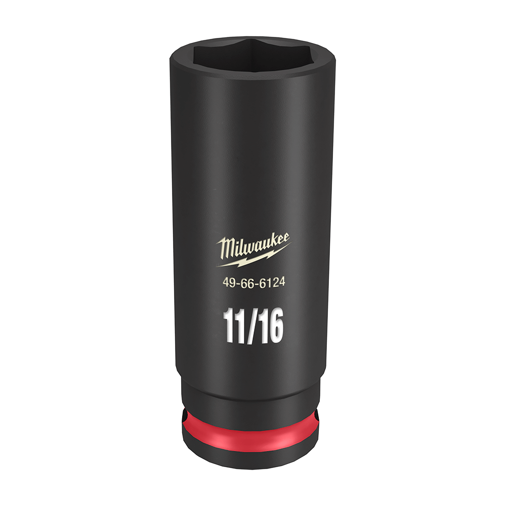 Milwaukee SHOCKWAVE™ 3/8" Drive 11/16" Deep 6 Point Impact Socket - 49666124 - Available at Power Tool Specialists, Carlton, Victoria, Australia.