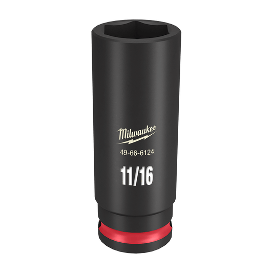 Milwaukee SHOCKWAVE™ 3/8" Drive 11/16" Deep 6 Point Impact Socket - 49666124 - Available at Power Tool Specialists, Carlton, Victoria, Australia.