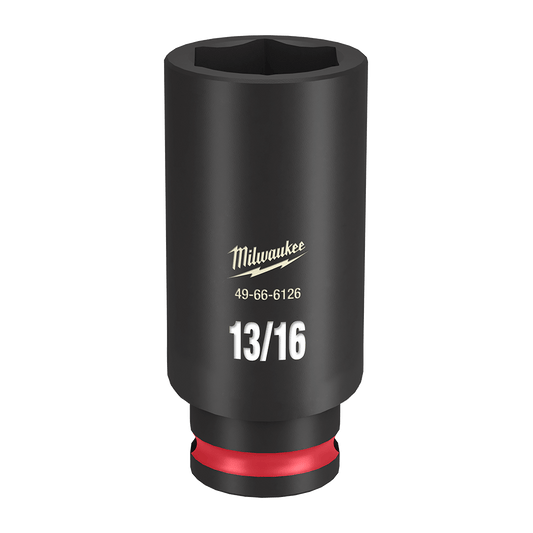 Milwaukee SHOCKWAVE™ 3/8" Drive 13/16" Deep 6 Point Impact Socket - 49666126 - Available at Power Tool Specialists, Carlton, Victoria, Australia.