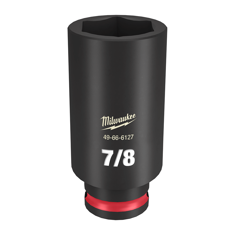 Milwaukee SHOCKWAVE™ 3/8" Drive 7/8" Deep 6 Point Impact Socket - 49666127 - Available at Power Tool Specialists, Carlton, Victoria, Australia.