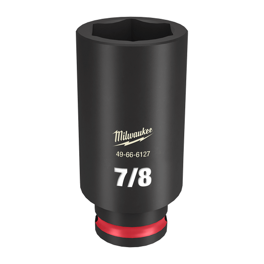 Milwaukee SHOCKWAVE™ 3/8" Drive 7/8" Deep 6 Point Impact Socket - 49666127 - Available at Power Tool Specialists, Carlton, Victoria, Australia.