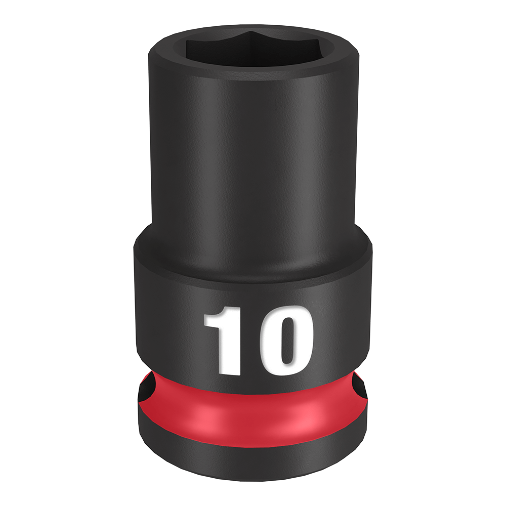 Milwaukee SHOCKWAVE™ 3/8" Drive 10mm Standard 6 Point Impact Socket - 49666134 - Available at Power Tool Specialists, Carlton, Victoria, Australia.