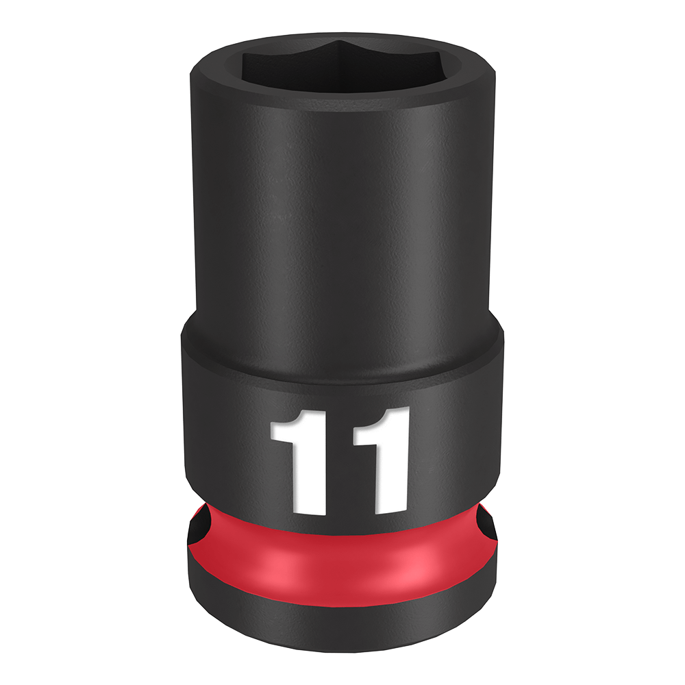 Milwaukee SHOCKWAVE™ 3/8" Drive 11mm Standard 6 Point Impact Socket - 49666135 - Available at Power Tool Specialists, Carlton, Victoria, Australia.