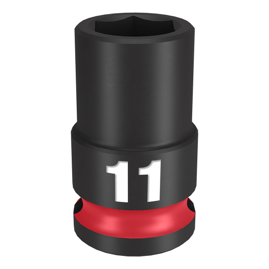 Milwaukee SHOCKWAVE™ 3/8" Drive 11mm Standard 6 Point Impact Socket - 49666135 - Available at Power Tool Specialists, Carlton, Victoria, Australia.