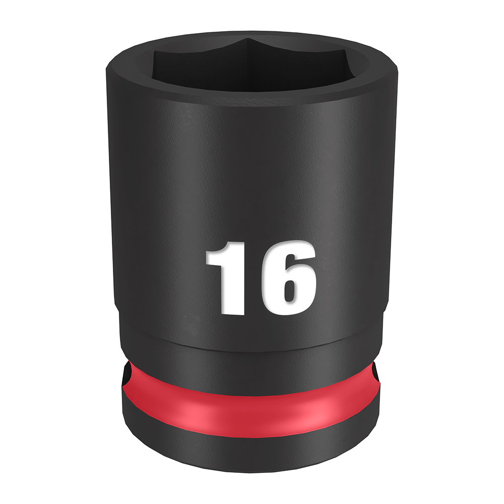 Milwaukee SHOCKWAVE™ 3/8" Drive 16mm Standard 6 Point Impact Socket - 49666140 - Available at Power Tool Specialists, Carlton, Victoria, Australia.