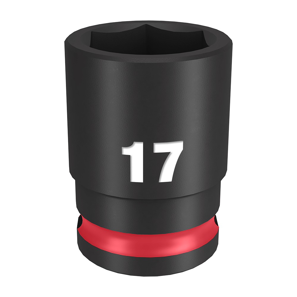 Milwaukee SHOCKWAVE™ 3/8" Drive 17mm Standard 6 Point Impact Socket - 49666141 - Available at Power Tool Specialists, Carlton, Victoria, Australia.