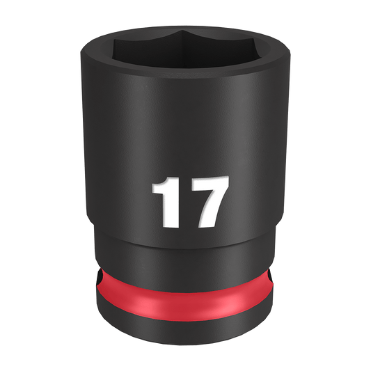 Milwaukee SHOCKWAVE™ 3/8" Drive 17mm Standard 6 Point Impact Socket - 49666141 - Available at Power Tool Specialists, Carlton, Victoria, Australia.