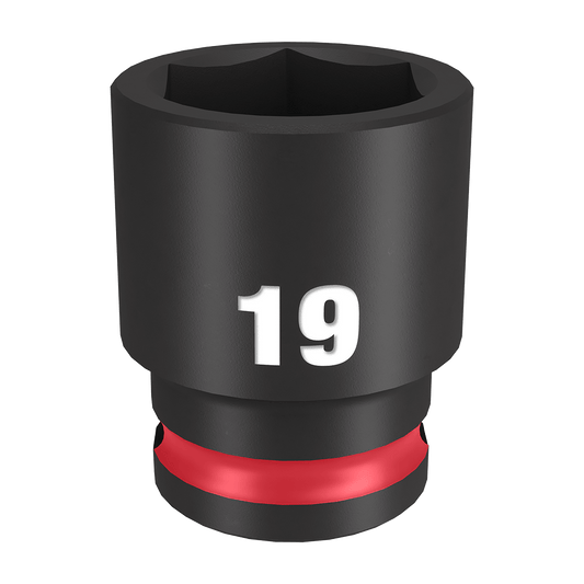 Milwaukee SHOCKWAVE™ 3/8" Drive 19mm Standard 6 Point Impact Socket - 49666143 - Available at Power Tool Specialists, Carlton, Victoria, Australia.