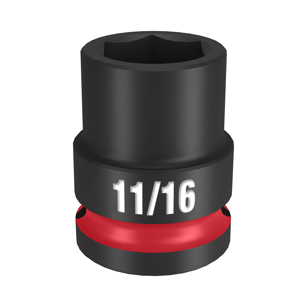 Milwaukee SHOCKWAVE™ 1/2" Drive 11/16" Standard 6 Point Impact Socket - 49666205 - Available at Power Tool Specialists, Carlton, Victoria, Australia.