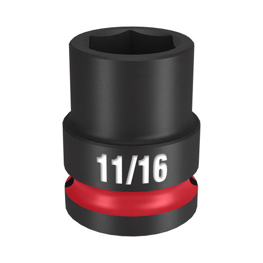 Milwaukee SHOCKWAVE™ 1/2" Drive 11/16" Standard 6 Point Impact Socket - 49666205 - Available at Power Tool Specialists, Carlton, Victoria, Australia.