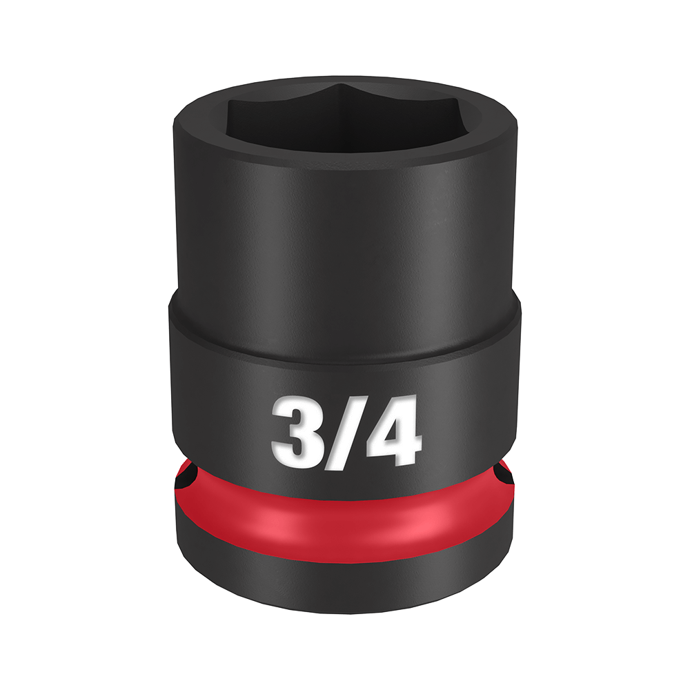 Milwaukee SHOCKWAVE™ 1/2" Drive 3/4" Standard 6 Point Impact Socket - 49666206 - Available at Power Tool Specialists, Carlton, Victoria, Australia.