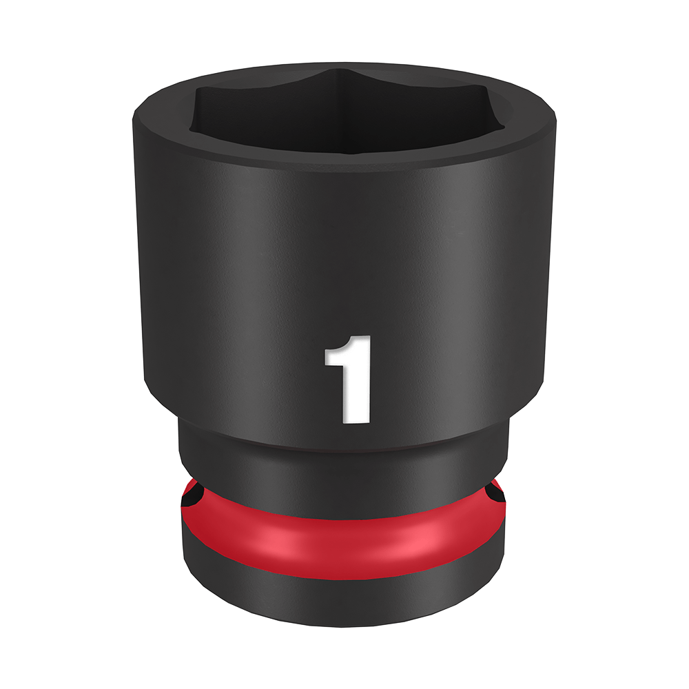 Milwaukee SHOCKWAVE™ 1/2" Drive 1" Standard 6 Point Impact Socket - 49666210 - Available at Power Tool Specialists, Carlton, Victoria, Australia.