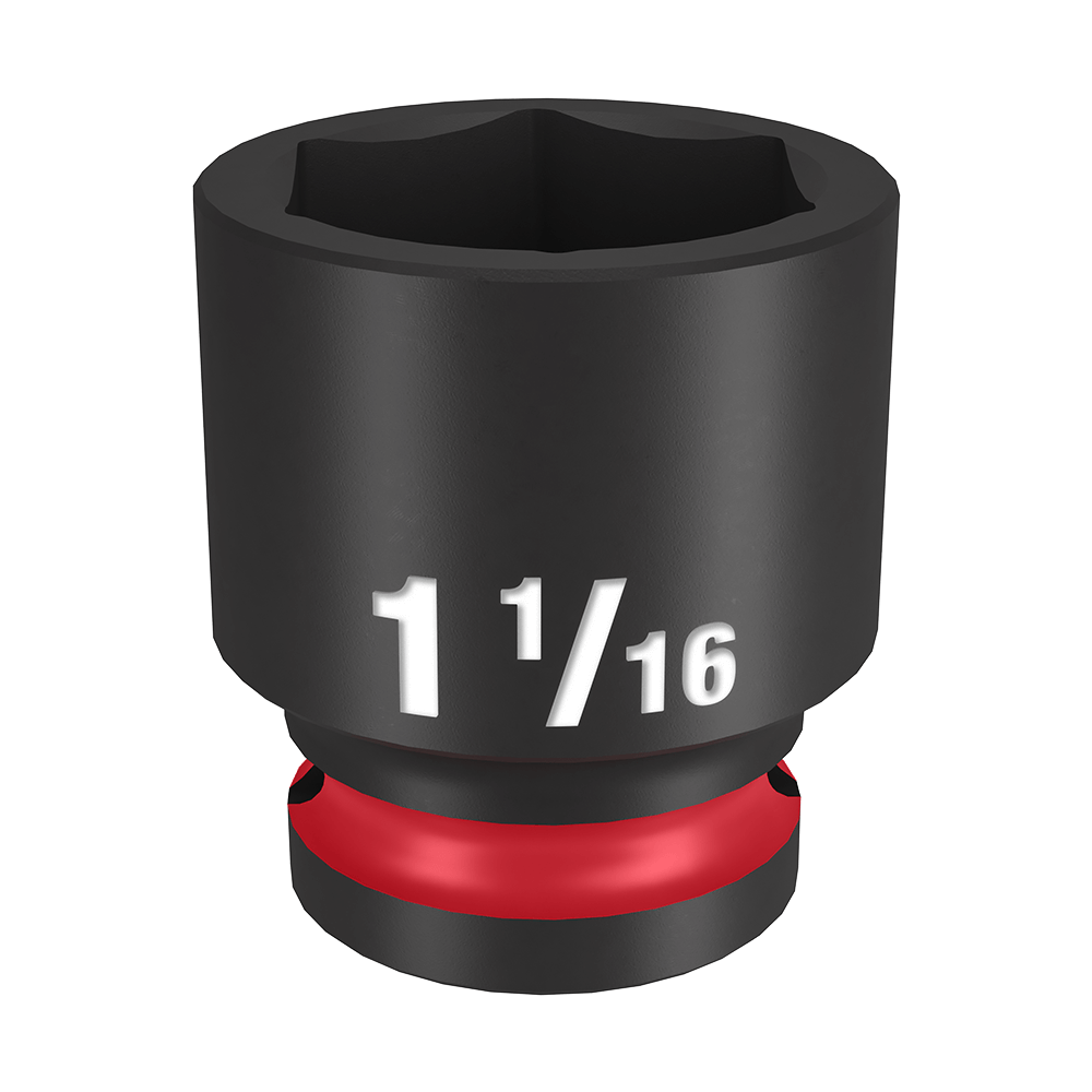 Milwaukee SHOCKWAVE™ 1/2" Drive 1-1/16" Standard 6 Point Impact Socket - 49666211 - Available at Power Tool Specialists, Carlton, Victoria, Australia.