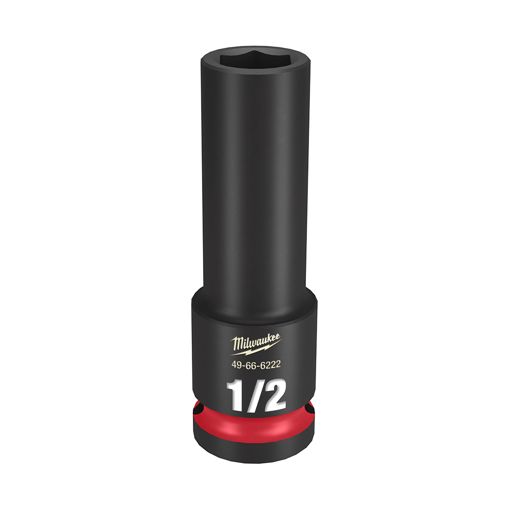 Milwaukee SHOCKWAVE™ 1/2" Drive 1/2" Deep 6 Point Impact Socket - 49666222 - Available at Power Tool Specialists, Carlton, Victoria, Australia.