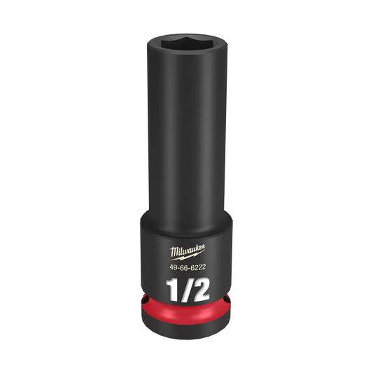 Milwaukee SHOCKWAVE™ 1/2" Drive 1/2" Deep 6 Point Impact Socket - 49666222 - Available at Power Tool Specialists, Carlton, Victoria, Australia.