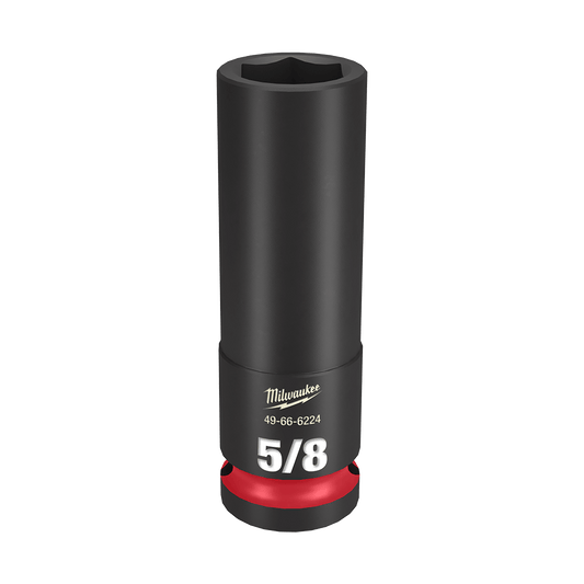 Milwaukee SHOCKWAVE™ 1/2" Drive 5/8" Deep 6 Point Impact Socket - 49666224 - Available at Power Tool Specialists, Carlton, Victoria, Australia.