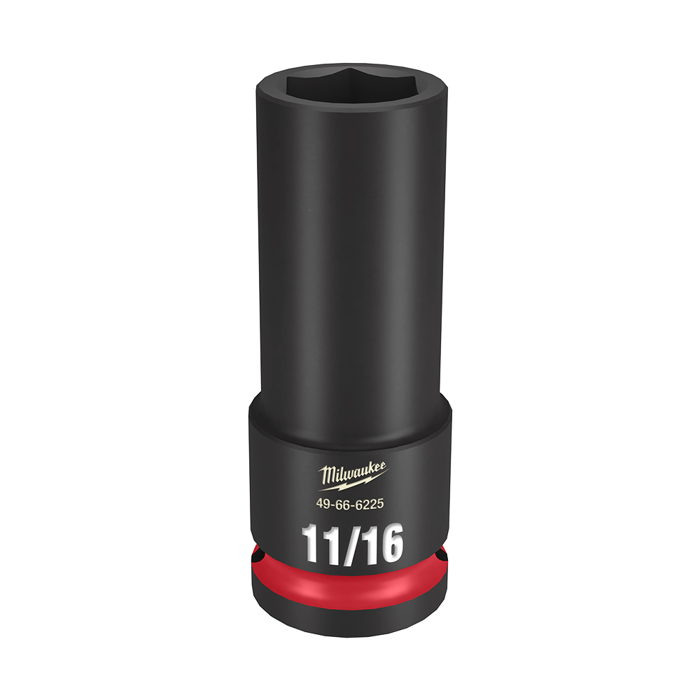 Milwaukee SHOCKWAVE™ 1/2" Drive 11/16" Deep 6 Point Impact Socket - 49666225 - Available at Power Tool Specialists, Carlton, Victoria, Australia.