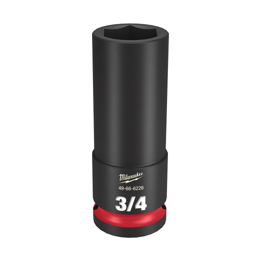 Milwaukee SHOCKWAVE™ 1/2" Drive 3/4" Deep 6 Point Impact Socket - 49666226 - Available at Power Tool Specialists, Carlton, Victoria, Australia.