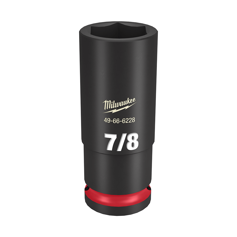 Milwaukee SHOCKWAVE™ 1/2" Drive 7/8" Deep 6 Point Impact Socket - 49666228 - Available at Power Tool Specialists, Carlton, Victoria, Australia.