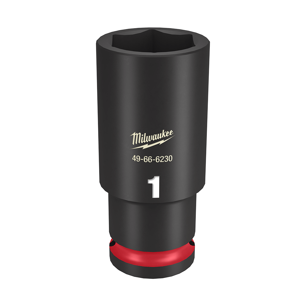 Milwaukee SHOCKWAVE™ 1/2" Drive 1" Deep 6 Point Impact Socket - 49666230 - Available at Power Tool Specialists, Carlton, Victoria, Australia.