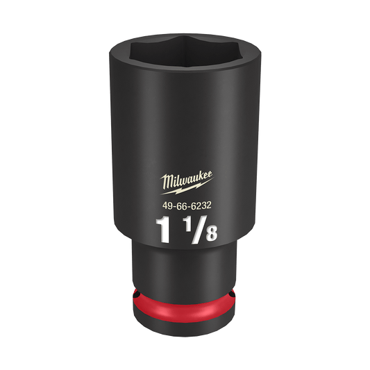 Milwaukee SHOCKWAVE™ 1/2" Drive 1-1/8"  Deep 6 Point Impact Socket - 49666232 - Available at Power Tool Specialists, Carlton, Victoria, Australia.